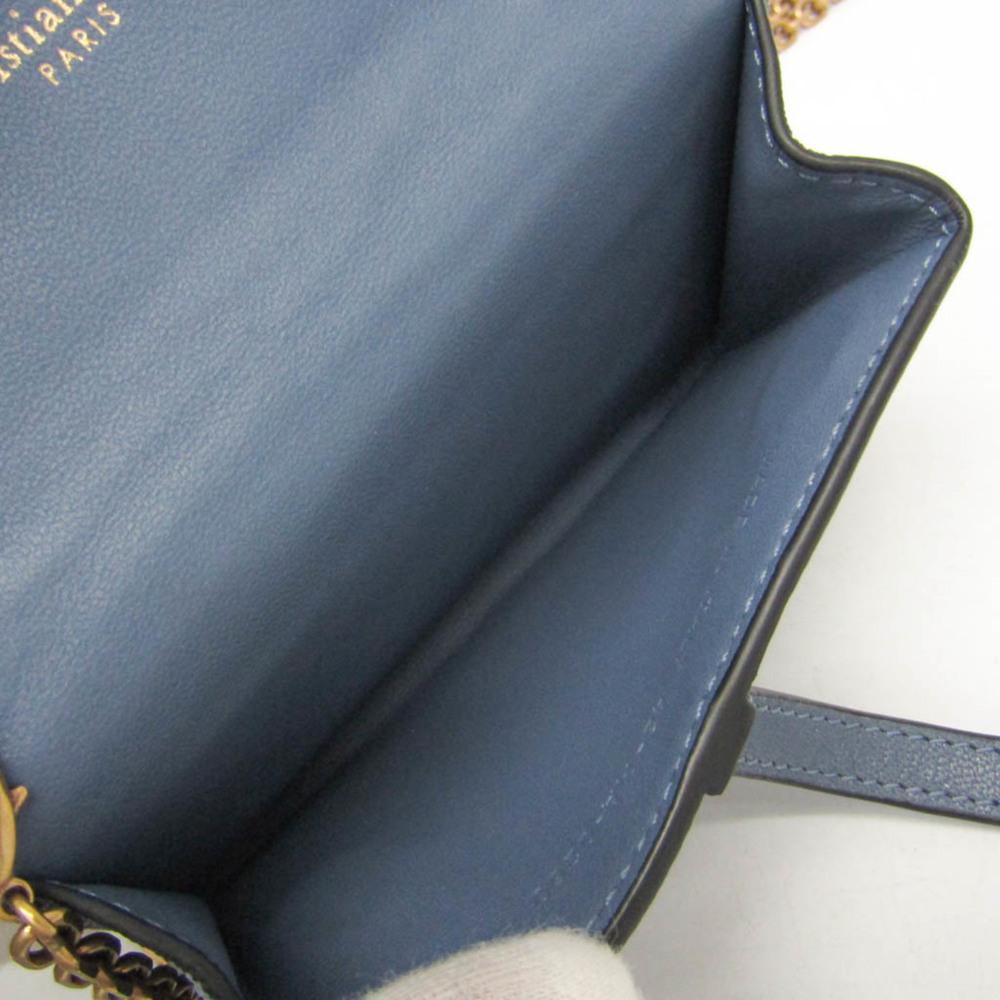 CHRISTIAN DIOR Blue Leather Shoulder Bag - Picture 4 of 15
